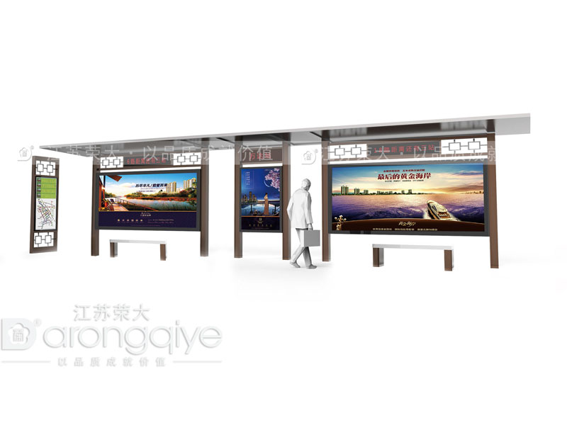 仿古候車亭廠家?guī)?lái)顏值功能兼具的候車亭配圖一