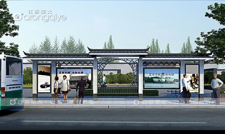 仿古款公交候車亭設(shè)計(jì)