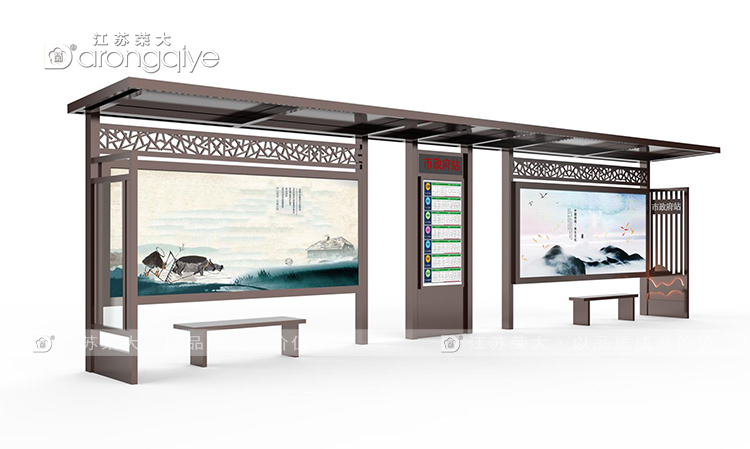 仿古公交候車(chē)亭價(jià)格解析配圖一